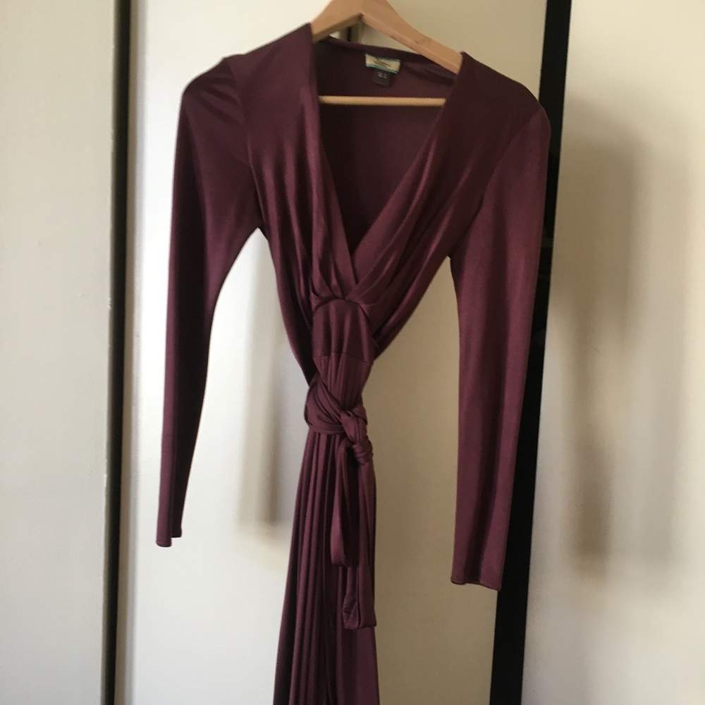 Issa London Silk Long Sleeve Wrap Dress UK8